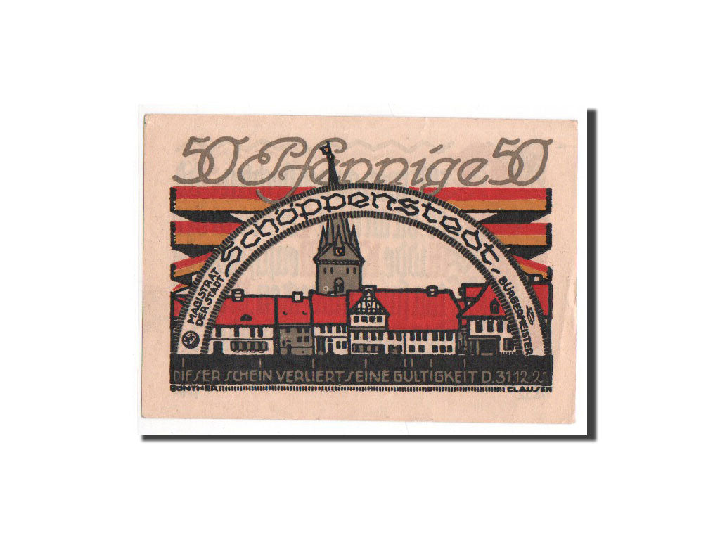 Banknote, Germany, Schoppenstedt, 50 Pfennig, UNC(65-70), Mehl:1199.1a