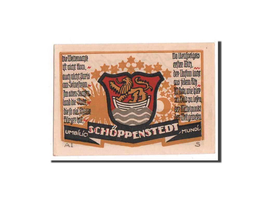 Banknote, Germany, Schoppenstedt, 50 Pfennig, UNC(65-70), Mehl:1199.1a