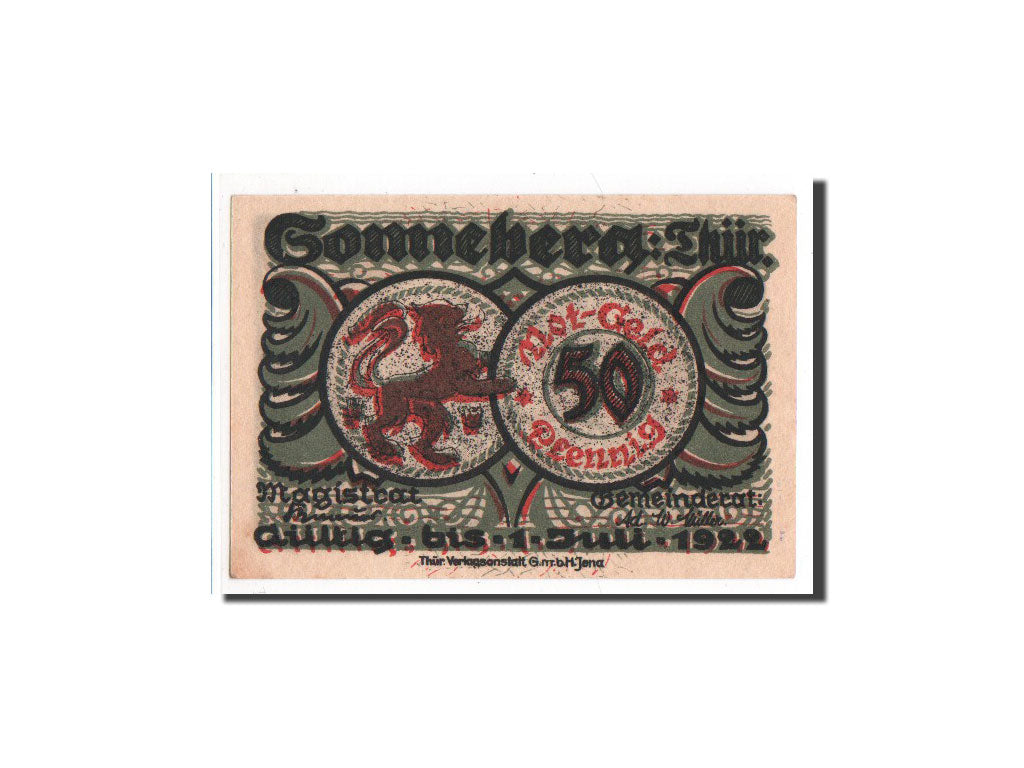 Banknote, Germany, Sonneberg, 50 Pfennig, UNC(65-70), Mehl:1244.2