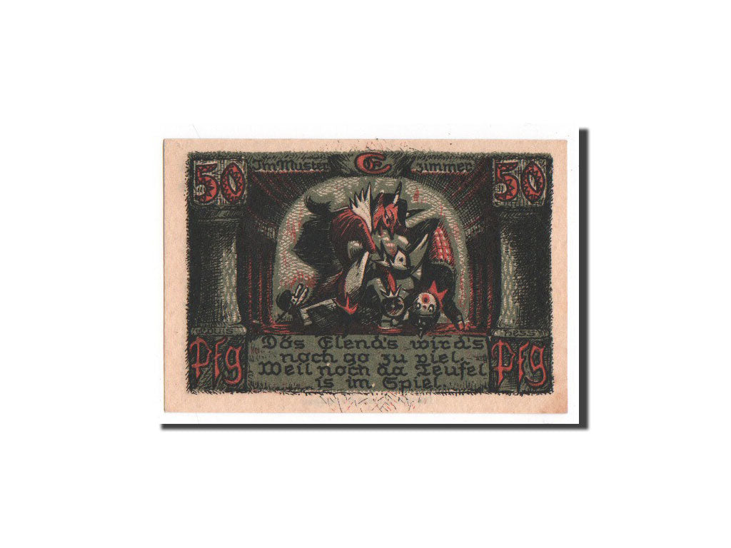 Banknote, Germany, Sonneberg, 50 Pfennig, UNC(65-70), Mehl:1244.2