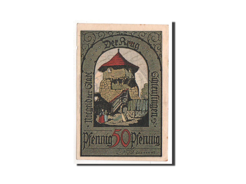Banknote, Germany, Schleusingen Stadt, 50 Pfennig, UNC(64), Mehl:1181.1a