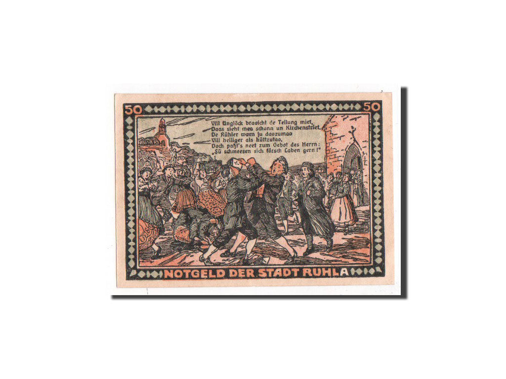 Banknote, Germany, Ruhla Stadte, 50 Pfennig, 1921, UNC(65-70), Mehl:1153.2