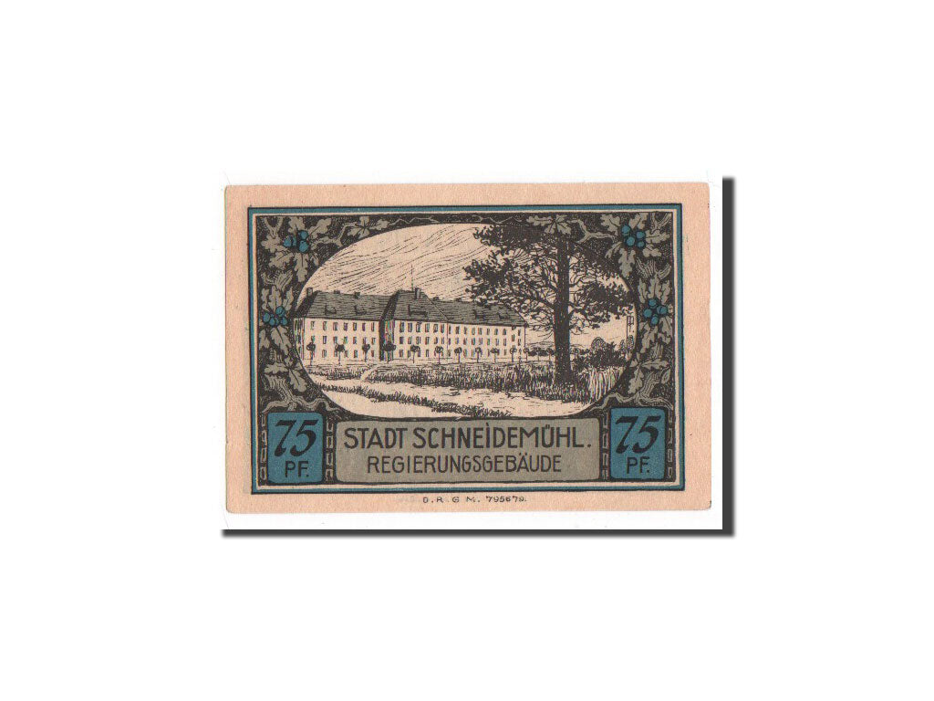 Billete, 75 Pfennig, 1921, Alemania, UNC