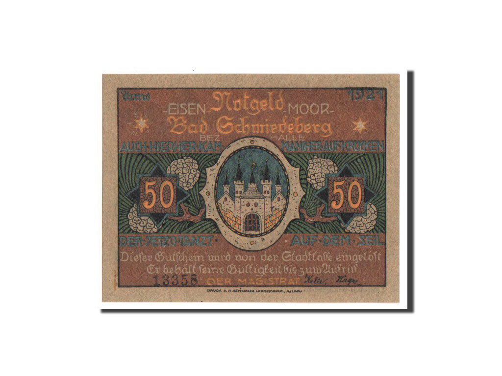 Banknote, Germany, Provinz Sachsen, 50 Pfennig, 1921, UNC(65-70), Mehl:1186.1a