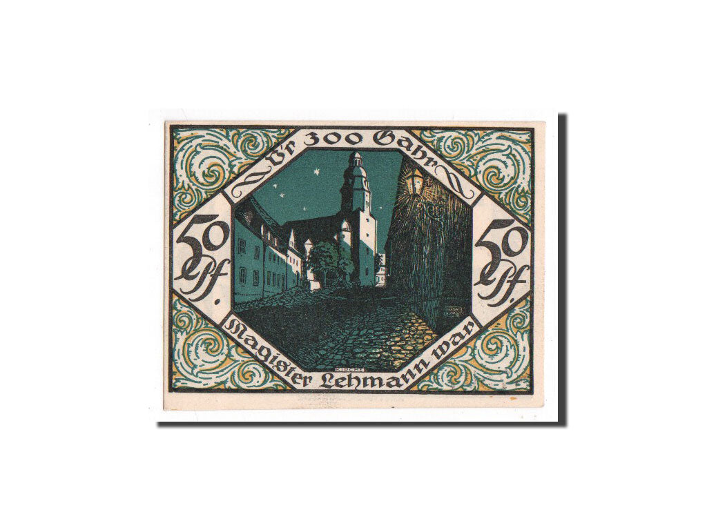 Banknot, Niemcy, Scheibenberg Stadt, 50 Pfennig, 1921, UNC(65-70), Mehl:1175.1a