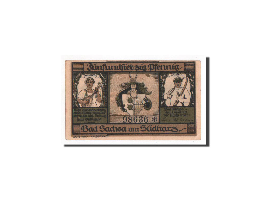 Banknote, Germany, Sachsa, 75 Pfennig, 1921, UNC(65-70), Mehl:1157.2