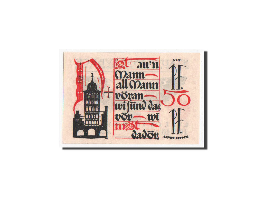 Banknote, Germany, Lübeck, 50 Pfennig, 1921, UNC(65-70), Mehl:831.3