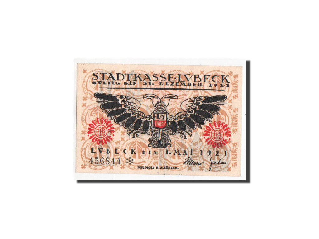 Banknote, Germany, Lübeck, 50 Pfennig, 1921, UNC(65-70), Mehl:831.3