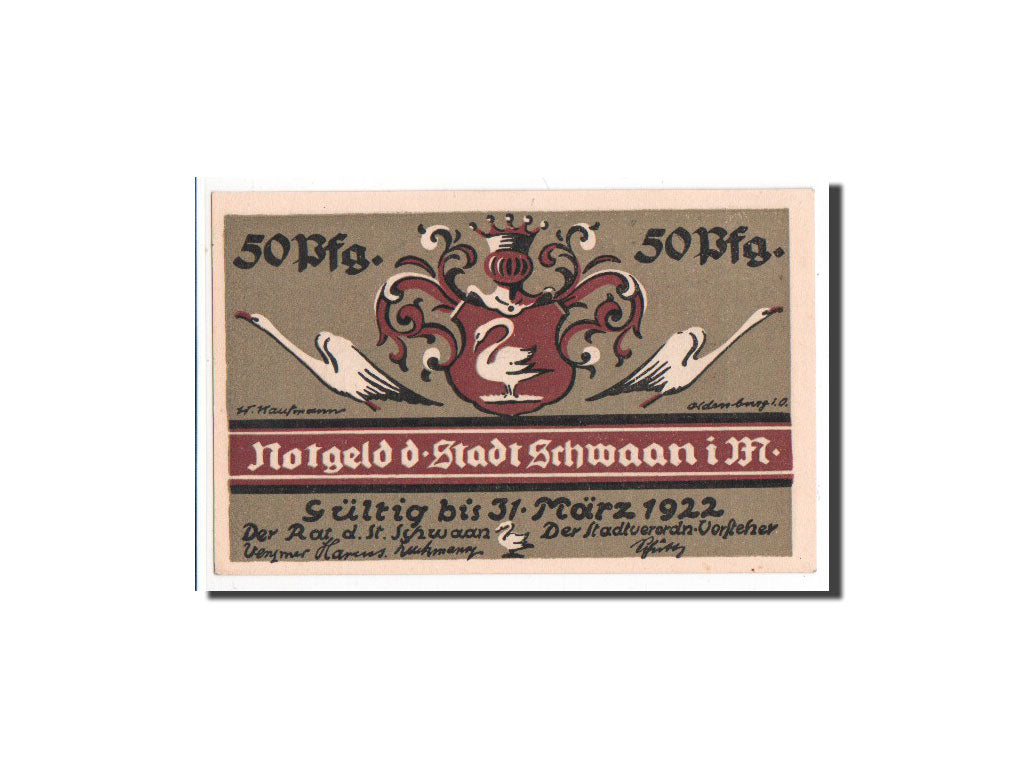Banknote, Germany, Mecklenburg-Schwerin, 50 Pfennig, UNC(65-70), Mehl:1203.1