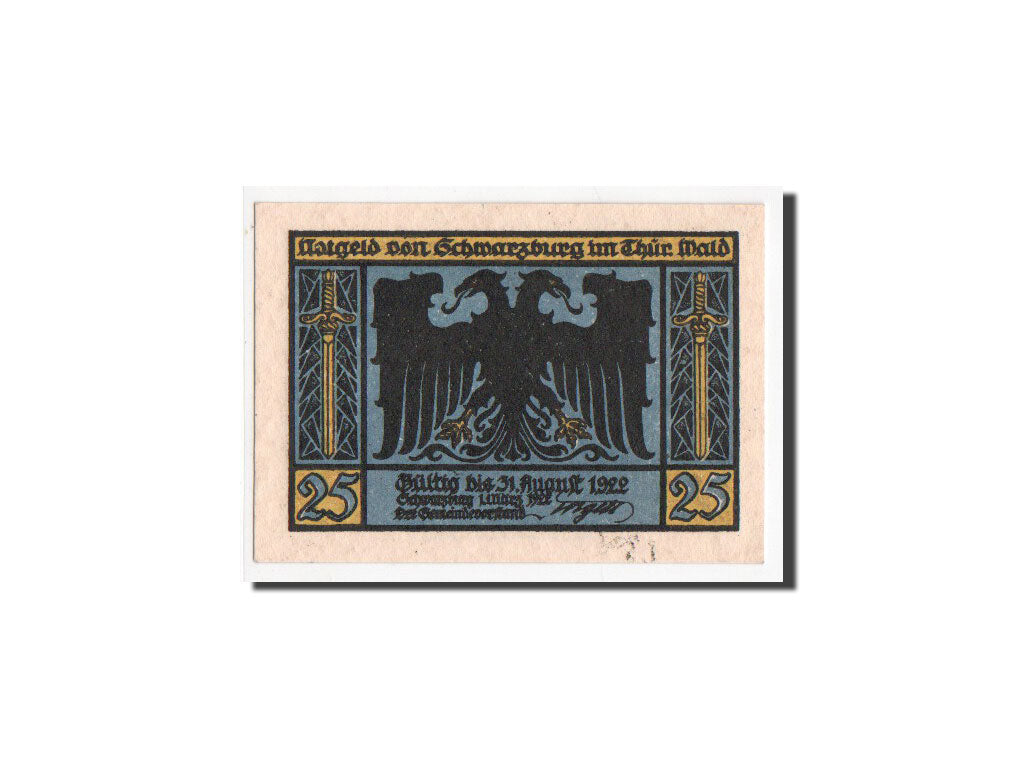 Banknote, Germany, Schwarzburg Stadt, 25 Pfennig, 1922, UNC(65-70), Mehl:1208