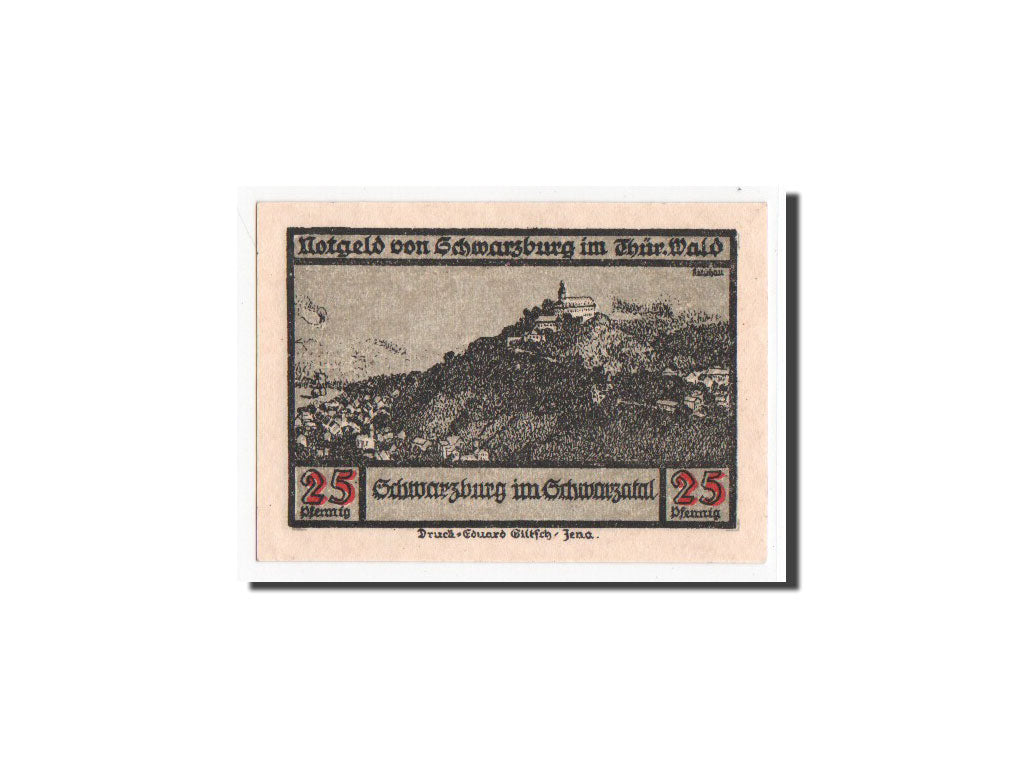 Banknote, Germany, Schwarzburg Stadt, 25 Pfennig, 1922, UNC(65-70), Mehl:1208