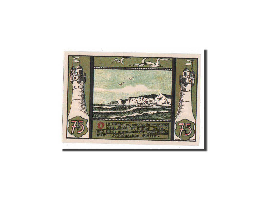 Banknote, Germany, Sellin a. Rugen Gemeinde, 75 Pfennig, UNC(65-70), Mehl:1219.1