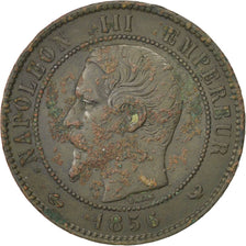 Second Empire, 10 Centimes Napoléon III tête nue, 1856 W, Lille, Gadoury 248