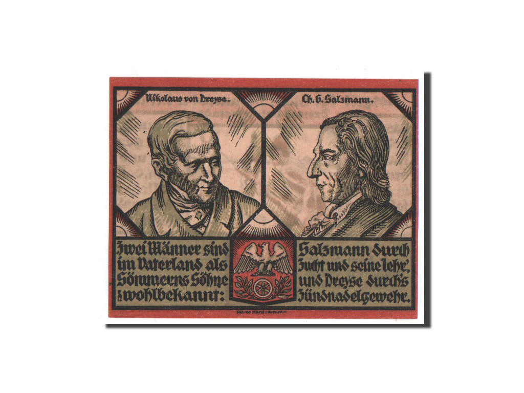 Banknote, Germany, Sommerda Thur, 1 Mark, 1921, UNC(65-70), Mehl:1230.1
