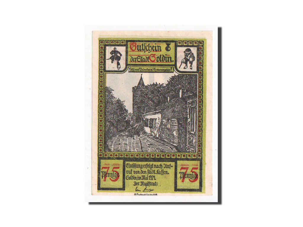 Banknote, Germany, Soldin, 75 Pfennig, 1921, 1921-05-01, UNC(65-70), Mehl:1235