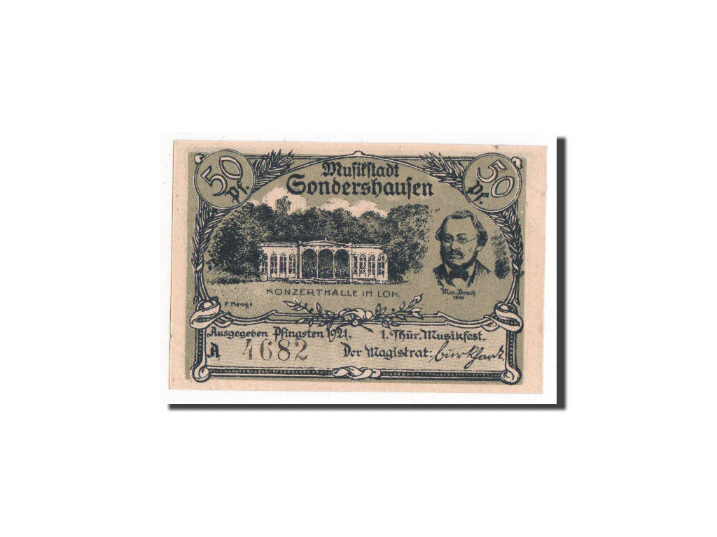 Geldschein, Deutschland, Sondershausen, 50 Pfennig, 1921, UNZ, Mehl:1241.4a