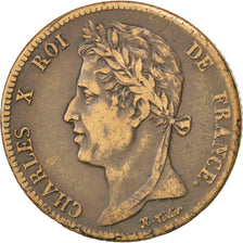 Coin, FRENCH COLONIES, Charles X, 5 Centimes, 1828, Paris, EF(40-45), Bronze