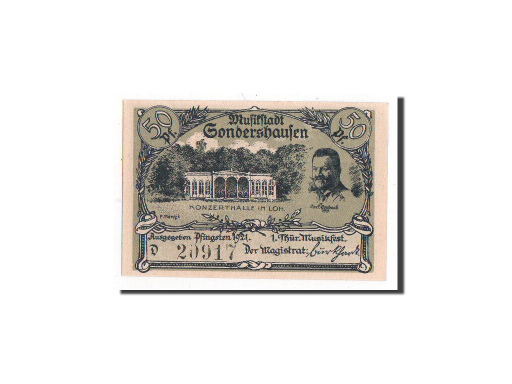 Geldschein, Deutschland, Sondershausen, 50 Pfennig, 1921, UNZ, Mehl:1241.4a
