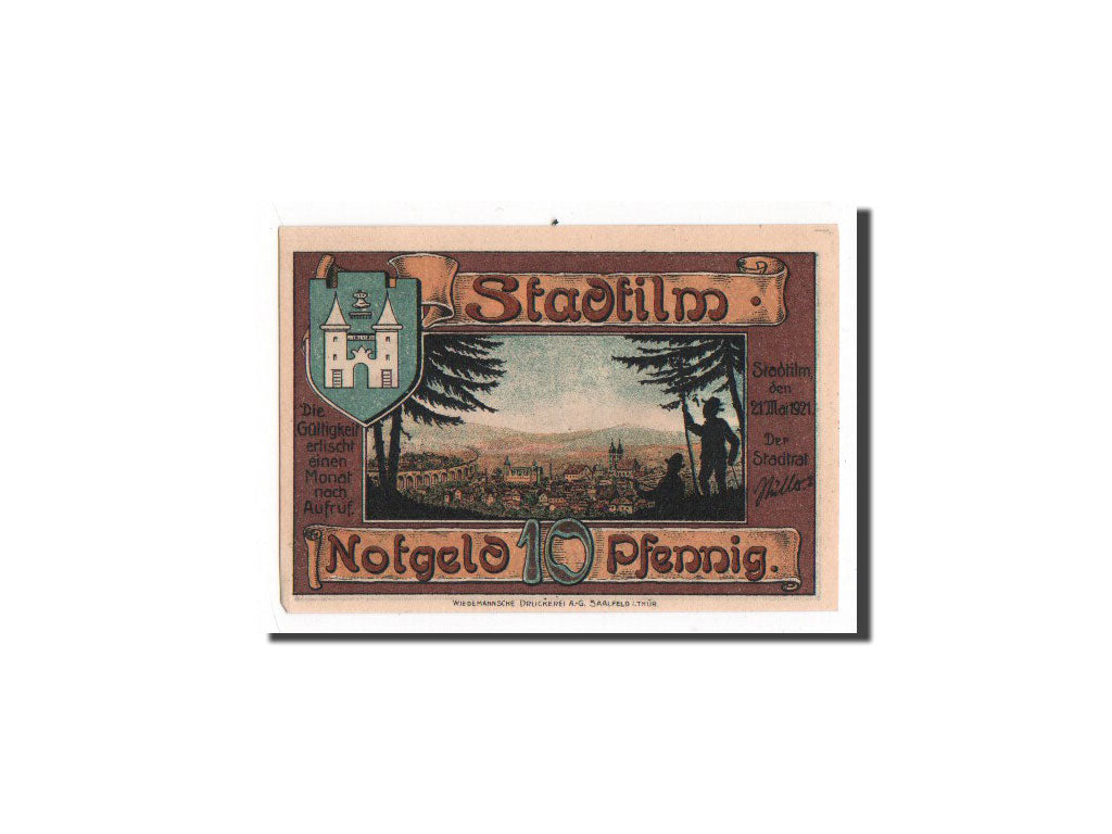 Banknote, Germany, Stadtilm, 10 Pfennig, 1921, UNC(65-70), Mehl:1250.1