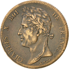 Moneta, Colonie francesi, Charles X, 5 Centimes, 1830, Paris, BB+, Bronzo