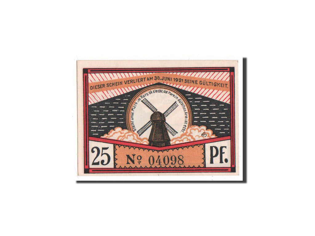 Banknote, Germany, Schleswig-Holstein, 25 Pfennig, 1920, UNC(65-70), Mehl:1262.4