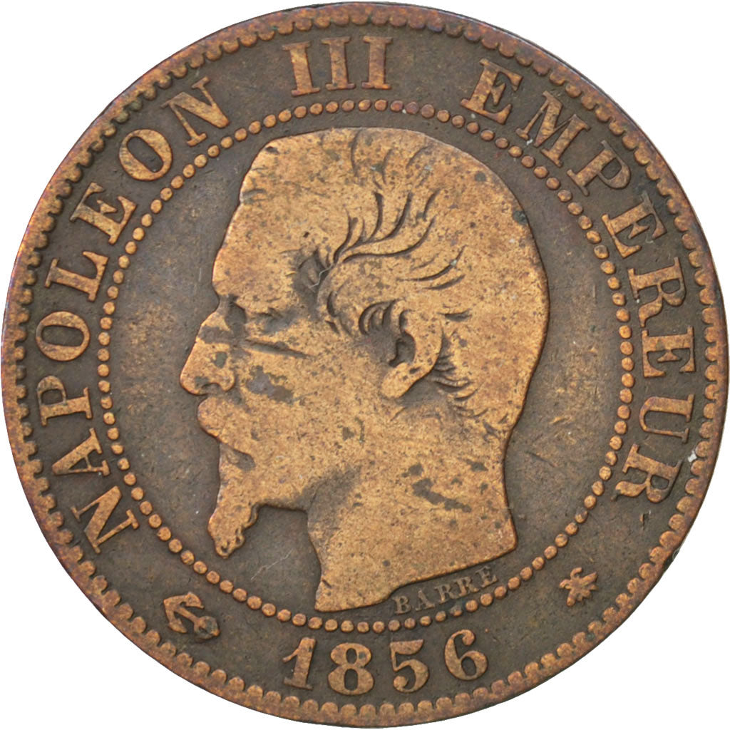 Monnaie, France, Napoleon III, Napoléon III, 5 Centimes, 1856, Strasbourg, B+
