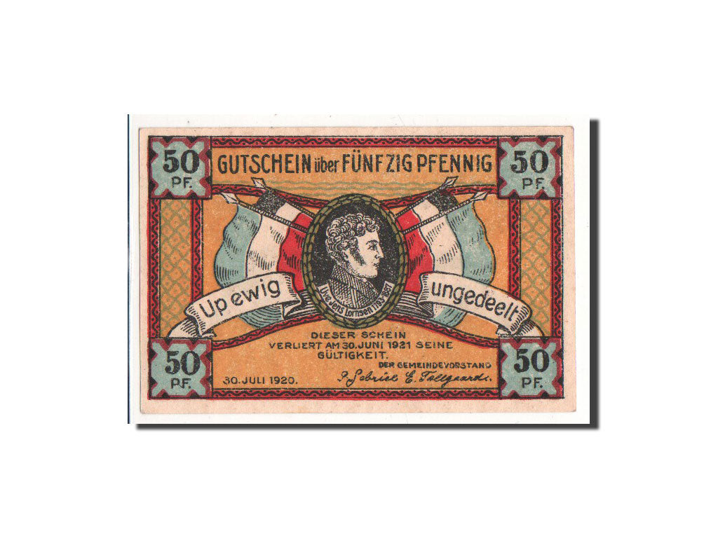 Banknote, Germany, Schleswig-Holstein, 50 Pfennig, 1920, UNC(65-70), Mehl:1262.2