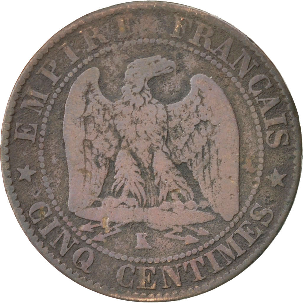 Münze, Frankreich, Napoleon III, Napoléon III, 5 Centimes, 1856, Bordeaux
