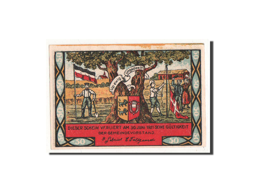 Biljet, Duitsland, Schleswig-Holstein, 50 Pfennig, 1920, NIEUW, Mehl:1262.3a