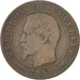 FRANCE, Napoléon III, 5 Centimes, 1855, Marseille, KM #777.6, F(12-15), Bronze,