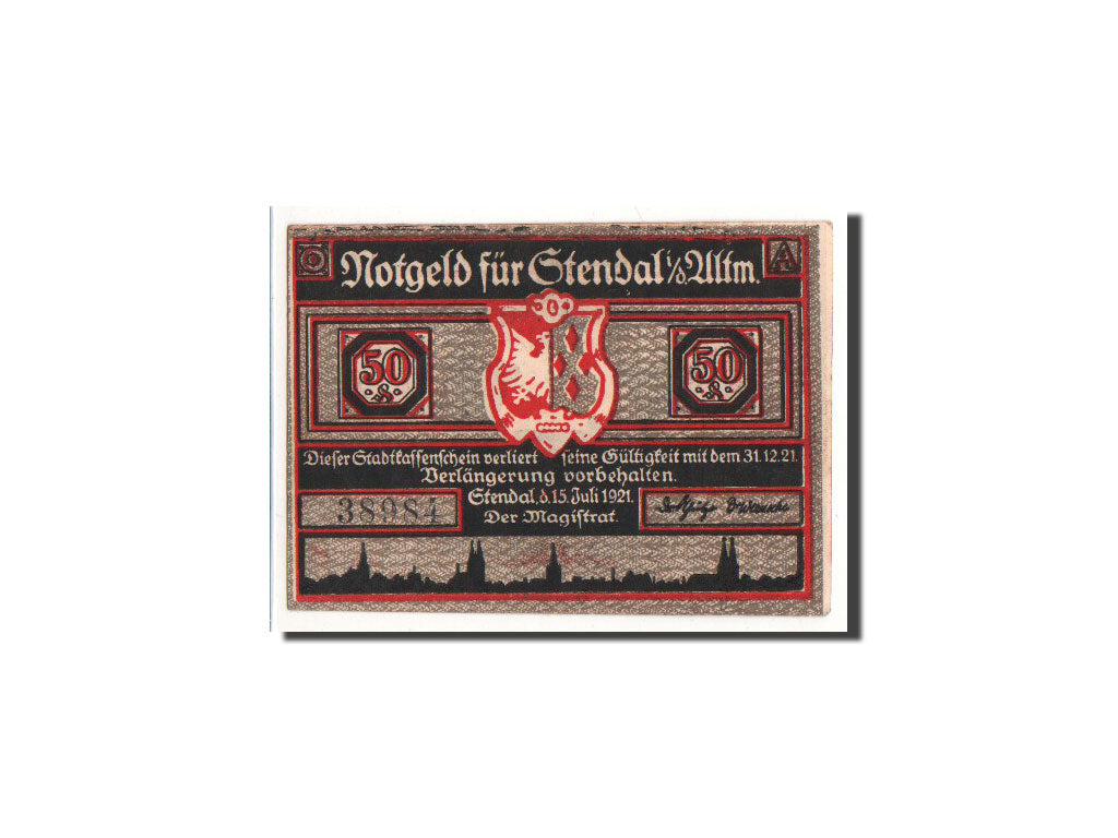 Banknote, Germany, Stendal, 50 Pfennig, 1921, UNC(65-70), Mehl:1267.1