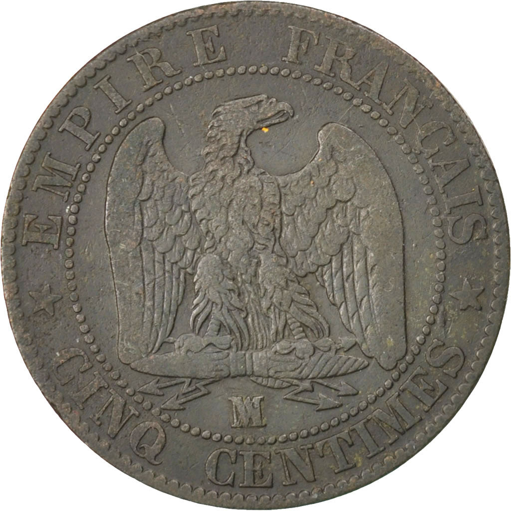 Monnaie, France, Napoleon III, Napoléon III, 5 Centimes, 1856, Marseille, TB
