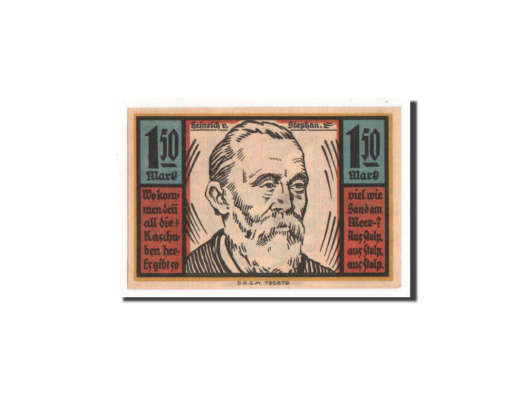 Germany Stolp 1.5 Mark O.D N.D UNC(65-70) 021356 Mehl:1275.1a