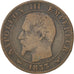 Moneda, Francia, Napoleon III, Napoléon III, 5 Centimes, 1853, Lille, BC