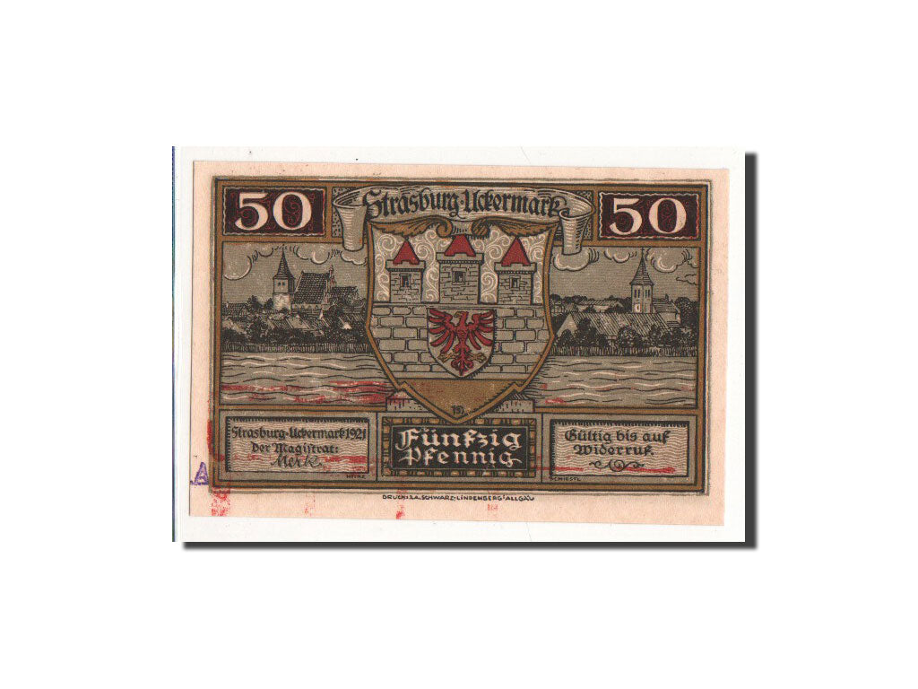 Banknote, Germany, Strasburg i Uckermark, 50 Pfennig, 1921, N.D, UNC(65-70)