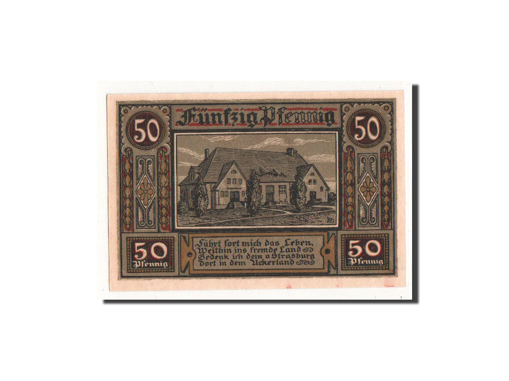 Banknote, Germany, Strasburg i Uckermark, 50 Pfennig, 1921, N.D, UNC(65-70)