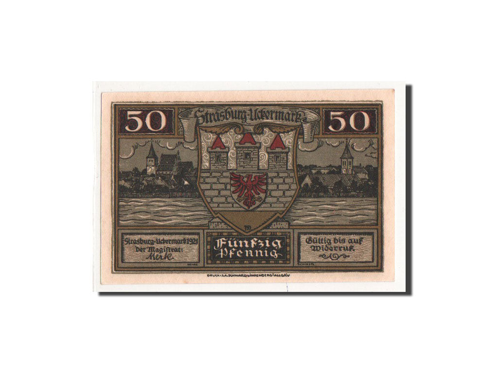 Banknote, Germany, Strasburg i Uckermark, 50 Pfennig, 1921, N.D, UNC(65-70)