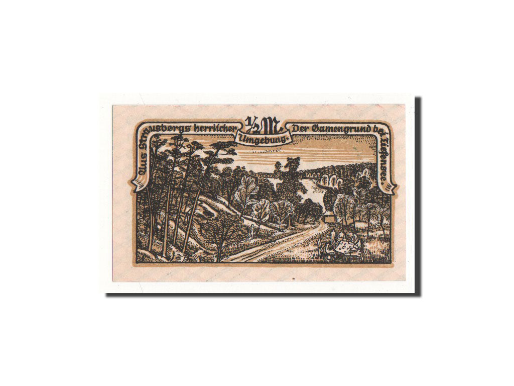 Banknote, Germany, Strausberg, 1/2 Mark, 1921, 1921-09-01, UNC(65-70)