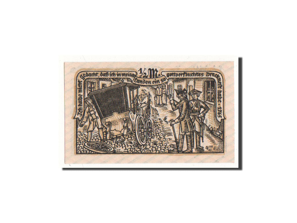 Banknote, Germany, Strausberg, 1/2 Mark, 1921, 1921-09-01, UNC(65-70)
