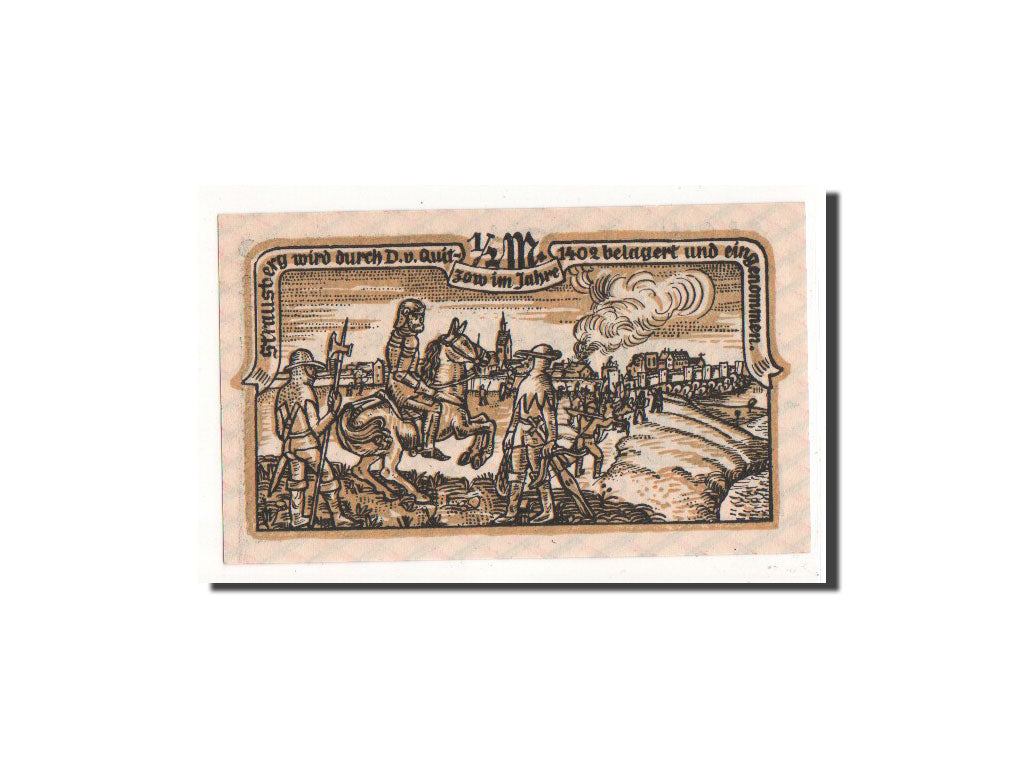 Banknote, Germany, Strausberg, 1/2 Mark, 1921, 1921-09-01, UNC(65-70)