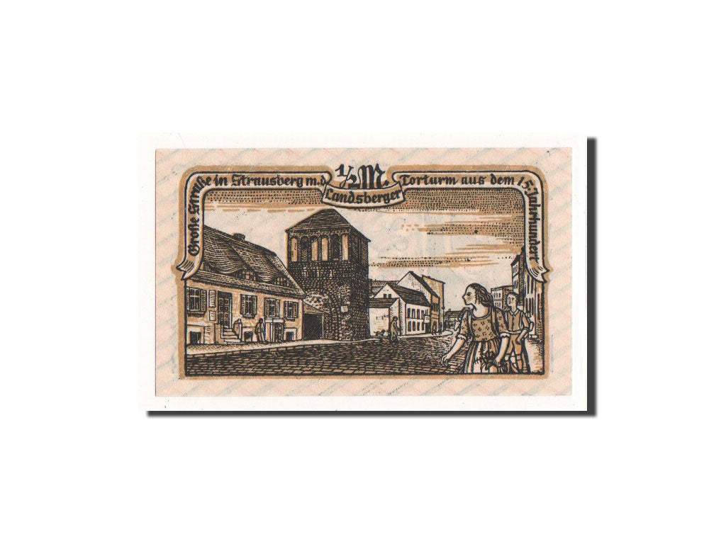 Banknote, Germany, Strausberg, 1/2 Mark, 1921, 1921-09-01, UNC(65-70)