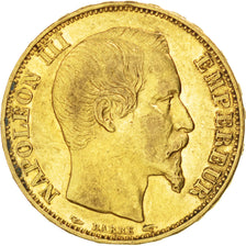 FRANCE, Napoléon III, 20 Francs, 1853, Paris, KM #781.1, AU(50-53), Gold, Gadour