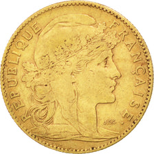FRANCE, Marianne, 10 Francs, 1906, Paris, KM #846, VF(30-35), Gold, Gadoury...
