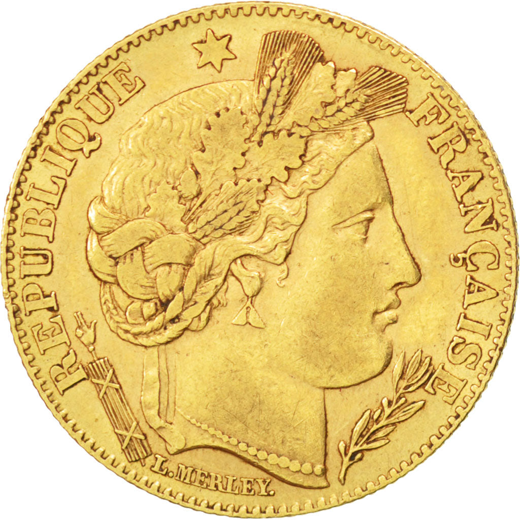 FRANCE, Cérès, 10 Francs, 1899, Paris, KM #830, AU(50-53), Gold, Gadoury #1016, 