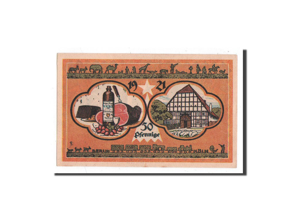 Banknote, Germany, Steinheim Stadt, 50 Pfennig, 1921, 1921-03-18, UNC(65-70)