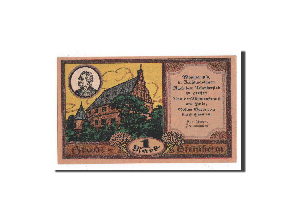 Banknote, Germany, Steinheim Stadt, 1 Mark, 1921, 1921-03-18, UNC(65-70)