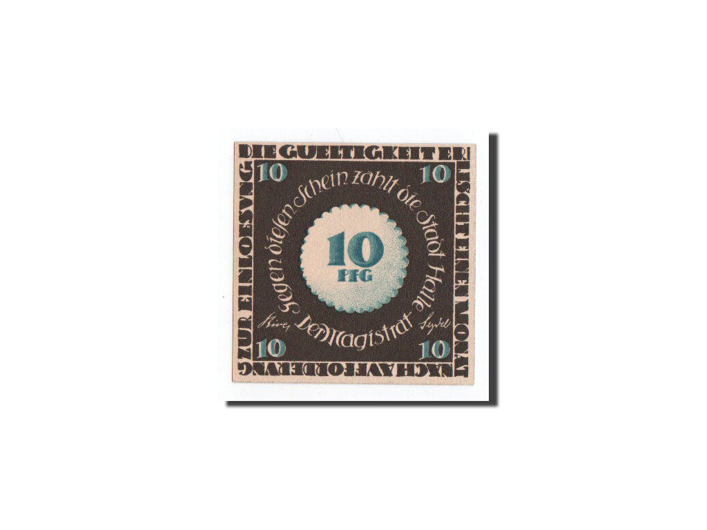 Banknote, Germany, Halle a.d. Saale, 10 Pfennig, Universitat, O.D, Undated