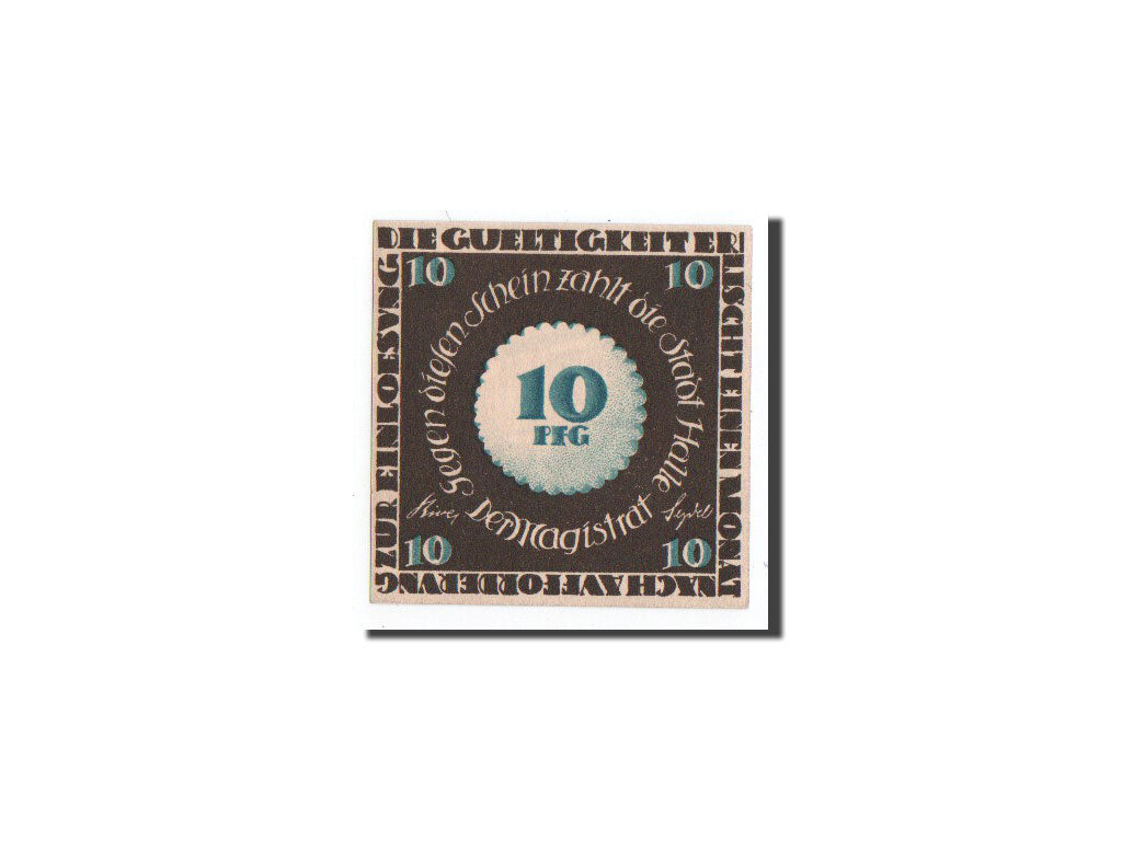 Banknote, Germany, Halle a.d. Saale, 10 Pfennig, Geburtshaus, O.D, Undated
