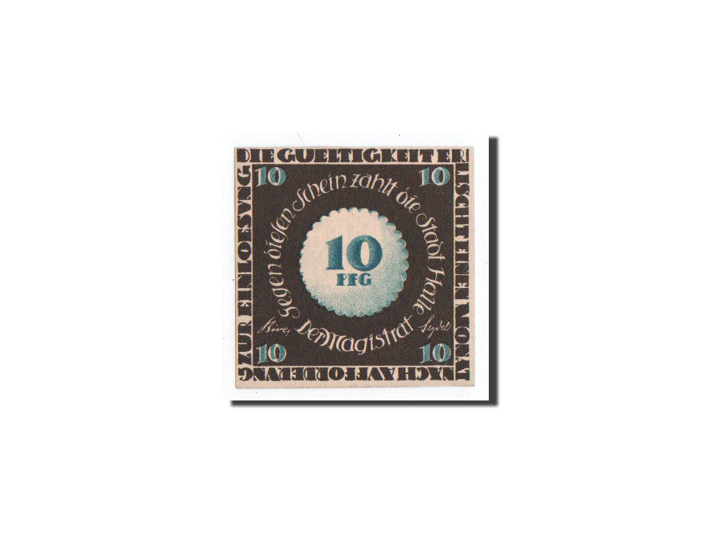 Banknote, Germany, Halle a.d. Saale, 10 Pfennig, Schwetschkehaus, O.D, Undated