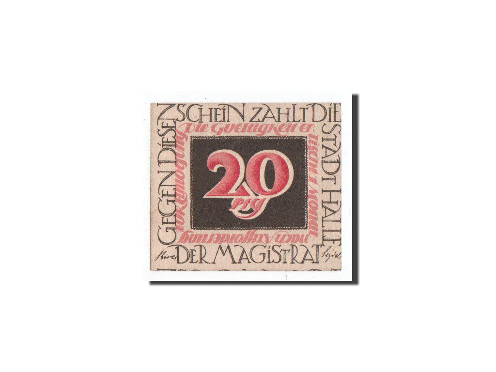 Banknote, Germany, Halle a.d. Saale, 20 Pfennig, Rechtsgelehrte, O.D, Undated